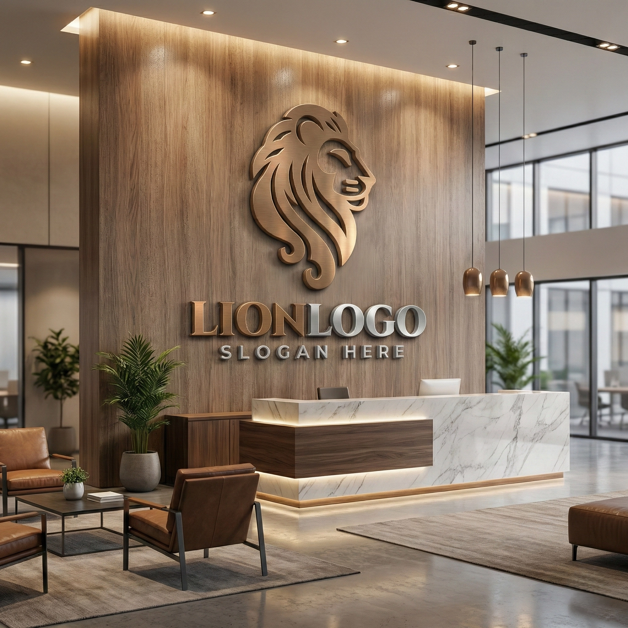 Mockup Lion Logo